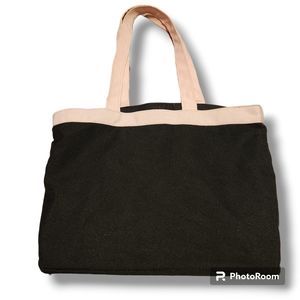 Woman's Black and Pink Tote Bag